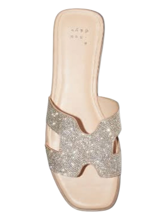 a new day Shoes - A new Day 8.5 Crystal Embellished Slip-On Sandal - Nude